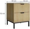 Nachttisch Lennox Eiche 40 x 52 cm mit 2 Schubladen Vicco Bild 3