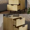 Nachttisch Lennox Eiche 40 x 52 cm mit 2 Schubladen Vicco Bild 5
