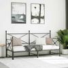 vidaXL Tagesbett Ausziehbar ohne Matratze Schwarz 75x190 cm Stahl 4104672 Bild 4