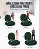 PATCH HOME 2 in 1 Sitzsack Sessel – Ø100 cm – Dunkelgrün, bequemer Sitzsack aus Luxus-Polyester-Gewebe, bereits befüllt Bild 3