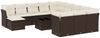 vidaXL 13-tlg. Garten-Sofagarnitur mit Kissen Braun Poly Rattan 3250482 Bild 2