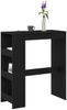 vidaXL Bartisch mit Regal, Holzwerkstoff, 90 x 40 x 103,5 cm, Schwarze Eiche Bild 4
