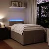 vidaXL Boxspringbett mit Matratze Hellgrau 120x200 cm Samt 3288576 Bild 5