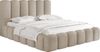 WFL GROUP Polsterbett Serenity mit Bettkasten und Lattenrost, Bettgestell, ohne Matratze (erhältlich in 5 Größen 120x200, 140x200, 160x200, 180x200, 200x200 cm), mit Stauraum, hohem Kopfteil, Boucle oder Samt Stoff, Made in EU Bild 5