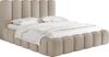 WFL GROUP Polsterbett Serenity mit Bettkasten und Lattenrost, Bettgestell, ohne Matratze (erhältlich in 5 Größen 120x200, 140x200, 160x200, 180x200, 200x200 cm), mit Stauraum, hohem Kopfteil, Boucle oder Samt Stoff, Made in EU Bild 4