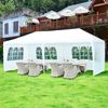 Gartenpavillon Partyzelt mit 4 abnehmbaren Seitenwänden Pavillon Bierzelt UV-Schutz Gartenzelt 3 x 6m Bild 1