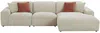 Vente-unique - TIRONO Sofa SamtStoff Beige - B 165 cm x H 80 cm x L 325 cm Bild 3