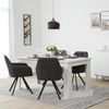 Homestyle4u Polsterstuhl 4er Set, Leinen anthrazit, 59 x 88 x 57 cm Bild 2