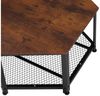 tectake Couchtisch Beistelltisch Norwich 86,5x75x46,5cm (1-St, 1 tlg), Sechseckiger Couchtisch im minimalistischen Industrial Style Bild 2