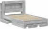 vidaXL Bettgestell mit Stauraum Grau Sonoma 120 x 190 cm Holzwerkstoff 3433841 Bild 3