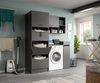 Waschmaschienenumbau Set (B/H/T: 145x195x62 cm) in anthrazit Nachbildung Bild 5