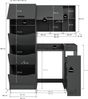 Waschmaschienenumbau Set (B/H/T: 145x195x62 cm) in anthrazit Nachbildung Bild 4