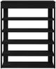 vidaXL Schuhregal Schwarz 80x30x98 cm Holzwerkstoff 859933 Bild 4