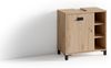 byLIVING Waschbeckenunterschrank WELLNESS / Waschtisch Unterschrank stehend, in Artisan Eiche, Griff aus Metall in schwarz / 1-türig und drei offne Fächer / B 60, H 62, T 34 cm Bild 2