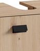 byLIVING Waschbeckenunterschrank WELLNESS / Waschtisch Unterschrank stehend, in Artisan Eiche, Griff aus Metall in schwarz / 1-türig und drei offne Fächer / B 60, H 62, T 34 cm Bild 5