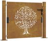 vidaXL Gartentor 100x100 cm Cortenstahl Baumdesign 153161 Bild 2