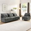 Schlafsofa mit 4 unabhängige Module, als 4-Sitzer, 2 Zweisitzer oder Schlafsofa nutzbar, Wolken-Sitzkomfort, Dunkelgrau Bild 3