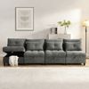 Schlafsofa mit 4 unabhängige Module, als 4-Sitzer, 2 Zweisitzer oder Schlafsofa nutzbar, Wolken-Sitzkomfort, Dunkelgrau Bild 4