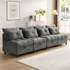 Schlafsofa mit 4 unabhängige Module, als 4-Sitzer, 2 Zweisitzer oder Schlafsofa nutzbar, Wolken-Sitzkomfort, Dunkelgrau Bild 5