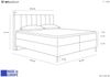 WFL GROUP Boxspringbett Allen mit Bettkasten, Boucle oder Samt, hohes Kopfteil & hohe Füße (erhältlich in 5 Größen: 120x200, 140x200, 160x200, 180x200, 200x200 cm), Doppelbett mit H4 Pocket Matratze, Foam Topper & Stauraum, Made in EU Bild 3