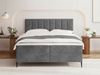WFL GROUP Boxspringbett Allen mit Bettkasten, Boucle oder Samt, hohes Kopfteil & hohe Füße (erhältlich in 5 Größen: 120x200, 140x200, 160x200, 180x200, 200x200 cm), Doppelbett mit H4 Pocket Matratze, Foam Topper & Stauraum, Made in EU Bild 4