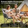 STEELSØN 'Hoggar' Campingbank für 2 Personen, XXL Klappstuhl, gepolsterte Campingbank mit 2 Seitentaschen, grau, bis 320 kg Bild 5