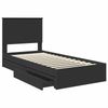 vidaXL Aufbewahrungsbett Schwarz 75 x 190 cm Holzwerkstoff 3409602 Bild 5