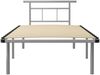 vidaXL Bettgestell Grau Metall 100x200 cm [324825] Bild 3