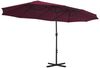 vidaXL Sonnenschirm mit Aluminium-Mast 460x270 cm Bordeauxrot 44871 Bild 4