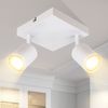 ZMH Deckenstrahler Wohnzimmer Deckenlampe 2 Flammig: Deckenleuchte GU10 Modern Strahler Weiß Küchenlampe Flur Deckenspot Innen Schwenkbar LED Spot für Schlafzimmer Küche Ohne Leuchtmittel Bild 2