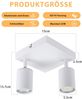ZMH Deckenstrahler Wohnzimmer Deckenlampe 2 Flammig: Deckenleuchte GU10 Modern Strahler Weiß Küchenlampe Flur Deckenspot Innen Schwenkbar LED Spot für Schlafzimmer Küche Ohne Leuchtmittel Bild 3