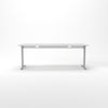 Rheinland Möbel Statio Schreibtisch 200x100 cm höhenverstellbar ±10 mm – in Grau – XXL-Bürotisch für Führungsebene & Konferenzräume, gerader Fuß, Kabelwanne, einfache Montage, FSC® zertifiziert Bild 2