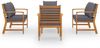 vidaXL 5-tlg. Garten-Lounge-Set mit Auflagen Massivholz Akazie 3057787 Bild 3
