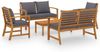 vidaXL 5-tlg. Garten-Lounge-Set mit Auflagen Massivholz Akazie 3057787 Bild 2