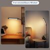 ZMH Schreibtischlampe LED Klemmbar - Dimmbar Schreibtischleuchte Schwarz 5 Farben und 5 Helligkeitsstufen 11W Tageslichtlampe Augenschutz Schwanenhals Tischlampe für Büro Arbeitszimmer Schneider Bild 4