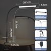 ZMH Schreibtischlampe LED Klemmbar - Dimmbar Schreibtischleuchte Schwarz 5 Farben und 5 Helligkeitsstufen 11W Tageslichtlampe Augenschutz Schwanenhals Tischlampe für Büro Arbeitszimmer Schneider Bild 2