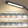 ZMH Schreibtischlampe LED Klemmbar - Dimmbar Schreibtischleuchte Schwarz 5 Farben und 5 Helligkeitsstufen 11W Tageslichtlampe Augenschutz Schwanenhals Tischlampe für Büro Arbeitszimmer Schneider Bild 3