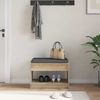 vidaXL Flurbank mit Kissen mit Regal Sonoma-Eiche 63 x 38 x 45 cm 891570 Bild 4