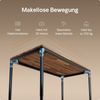 Desktronic Elektrisch höhenverstellbarer Schreibtisch HomeMax 160x80cm Schwarz/Massives Walnussholz mit Memory-Funktion, Anti-Kollisions Technologie, USB-A und USB-C-Ladeanschlüssen Bild 3