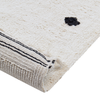 Teppich Baumwolle cremeweiß 140 x 200 cm gepunktetes Muster Kurzflor LAZA Bild 5