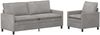 vidaXL Sofa Set 2 pcs Hellgrau Samt 3417109 Bild 2