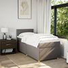 vidaXL Boxspringbett mit Matratze Taupe 90x190 cm Stoff 3288832 Bild 4