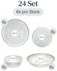 PURE LIVING INTERIOR DESIGN Geschirr-Set Steingut Geschirrset 6 Personen Ibiza 24 tlg. TESTSIEGER, Traumhaftes (24-tlg), 6 Personen, Steingut, Mediterrane Handwerksoptik, Reaktive Glasur – jedes Stück einzigartig… Bild 2