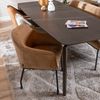 Bronx71 Esszimmerstuhl mit Rollen Enzo Chenille Peach Bild 5