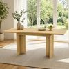 Flieks Esstisch ausziehbarer Küchentisch (1-St, Länge140-180x80 cm, geeignet für 6-8 Personen), erweiterbarer Tisch rechteckig Schreibtisch Bürotisch Holzoptik Natur Bild 1