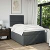 vidaXL Boxspringbett mit Matratze Dunkelgrau 120x190 cm Stoff 3292721 Bild 4