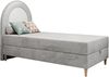 Kinderbett NEST, Boxspringbetten für Kinderzimmer, Jugendbett, Einzelbett mit Matratze 90 x 180 cm - Hellgrau Velvet - Topper T25 Bild 4