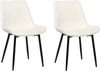 Esszimmerstuhl 2er Set AVILLA Bouclé Weiß Bild 4