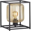 Kleine Tischlampe Schwarz Gold mit LED dimmbar, Quadrat 23cm Bild 2