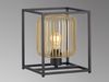 Kleine Tischlampe Schwarz Gold mit LED dimmbar, Quadrat 23cm Bild 3